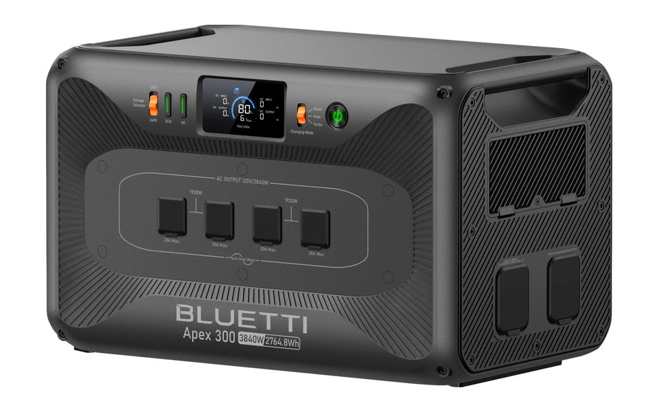 BLUETTI Apex 300, angled front view